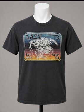 Lazy J Ranch Wear Bull Graphic Tee M Western Ranch Cowboy